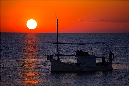伊比萨岛,日落,风景,福门特拉岛