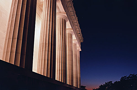 柱子,围绕,纪念,林肯纪念馆,华盛顿特区,美国