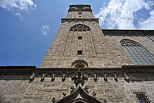 塔,圣芳济修会的教堂,萨尔茨堡,萨尔茨堡省,奥地利,欧洲