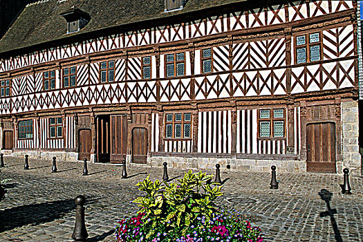 法国,诺曼底,上诺曼底,塞纳河,房子,16世纪