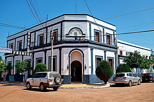 房子,殖民地,酒店,康塞普西翁,巴拉圭,南美