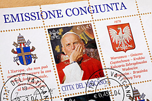 梵蒂冈,约翰保罗,2,世,罗马教皇的,外套,手臂,问题,波兰,2004年,意大利,欧洲