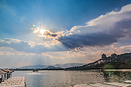 北京市颐和园建筑景观