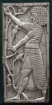 象牙制品,碎片,战士,伊拉克,八世纪