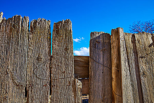 木头,围栏,阿巴拉钦酒店,特鲁埃尔,西班牙
