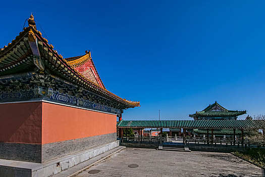 湖南省张家界市天门山景区天门山寺园林古建筑景观