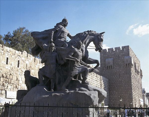 雕塑,城堡,纪念建筑,大马士革,叙利亚,中东,东方