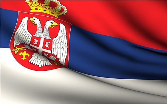 飞,旗帜,塞尔维亚,国家,收集