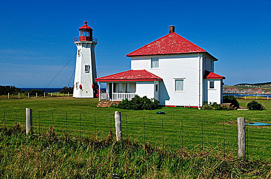 灯塔,帽,马格达伦群岛,魁北克,加拿大,北美