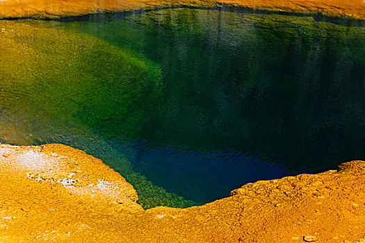 特写,彩色,水,矿物质,沉积,岩石构造,间歇泉,黄石国家公园