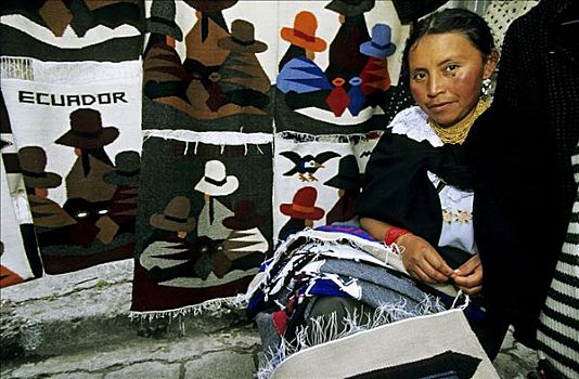厄瓜多尔,市场,传统,布