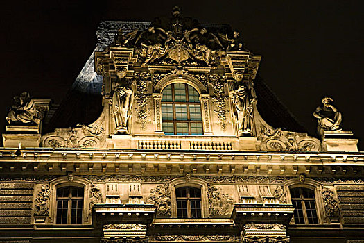 法国,巴黎,卢浮宫,特写,建筑