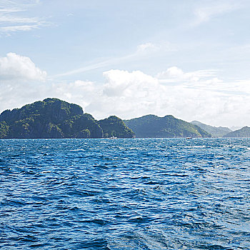 模糊,菲律宾,风景,船,太平洋,海洋,岛屿,背景