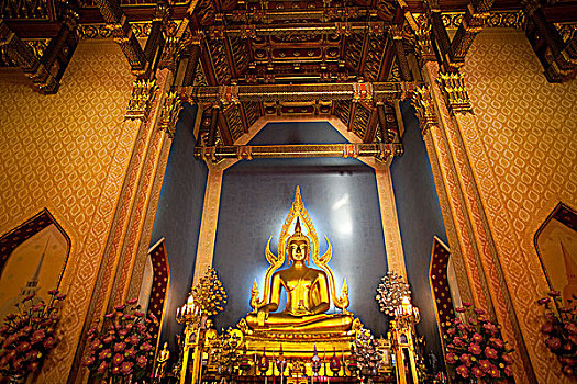 泰国,曼谷,云石寺,佛像,大理石庙宇