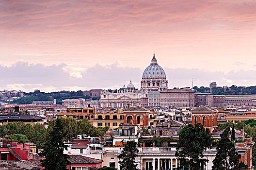 风景,圣彼得大教堂,梵蒂冈,罗马,拉齐奥,意大利,欧洲