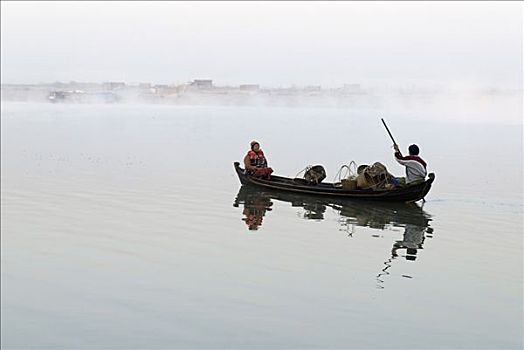 船,伊洛瓦底江,缅甸,亚洲