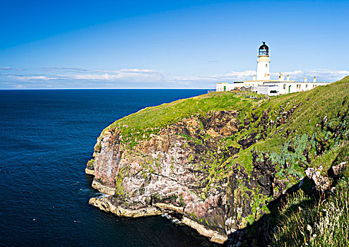 刘易斯岛,海岸,灯塔,头部,半岛,苏格兰,七月,大幅,尺寸