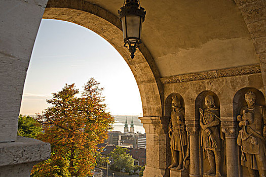 棱堡,靠近,教堂,城堡,山,中心,布达佩斯,首都,匈牙利,欧洲