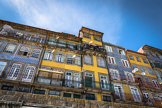 彩色,房子,波尔图,葡萄牙