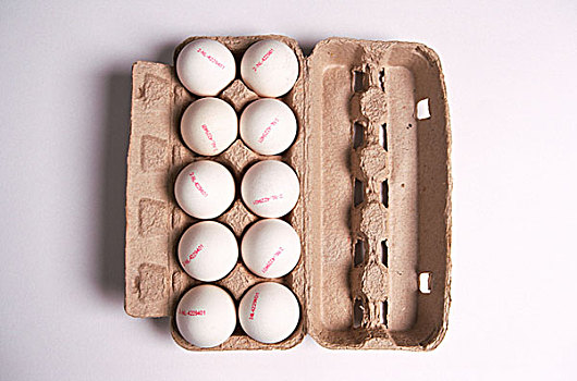 鸡蛋,白色,纸盒,俯视,工作室,静物,食物,包装,蛋,提示,代码,起点