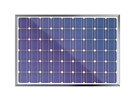 太阳能电池板,白色背景