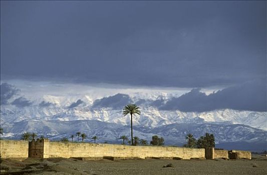 摩洛哥,玛拉喀什,墙壁