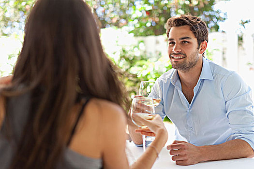 伴侣,葡萄酒,桌子,户外