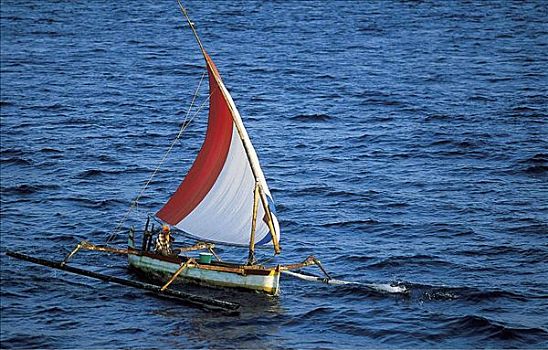船,渔船,海洋,日落,岛屿,龙目岛,印度尼西亚,亚洲