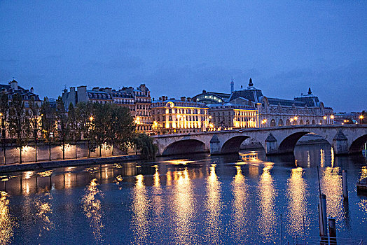 法国巴黎,夜景