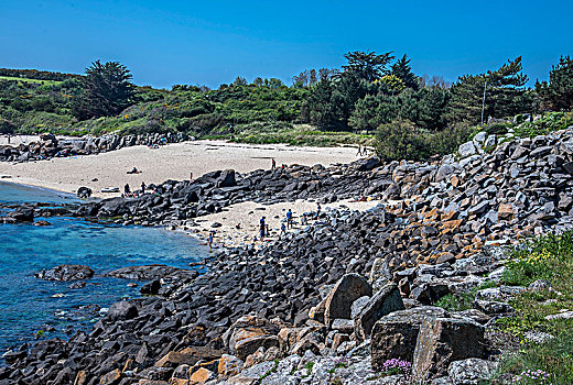 诺曼底,大,西海岸,海滩