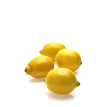 黄色,柠檬,柑橘,白色背景