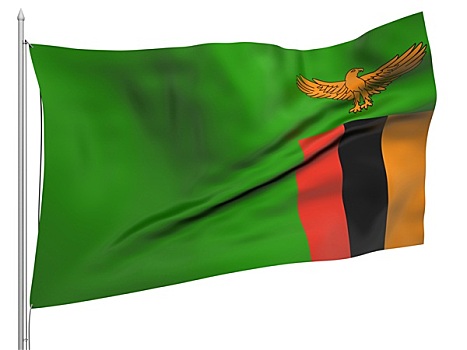 飞,旗帜,赞比亚,国家