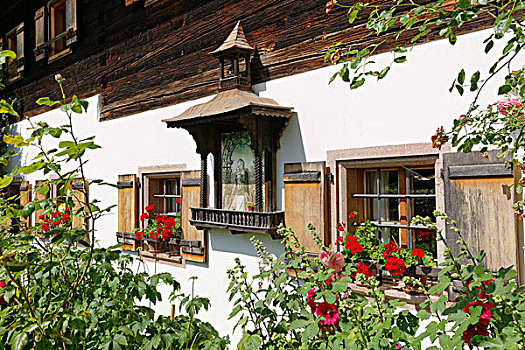 老,房子,萨尔茨卡莫古特,萨尔茨堡州,奥地利,欧洲