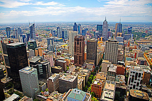 风景,餐馆,摩天大楼,墨尔本,澳大利亚