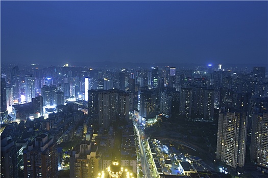 重庆市建筑群夜景