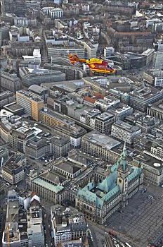 欧洲直升机公司,飞跃,市政厅,汉堡市,德国,欧洲