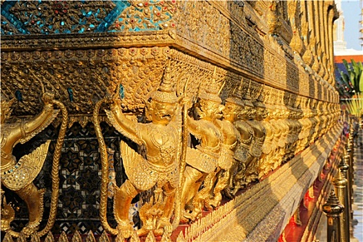 监护,雕塑,玉佛寺,曼谷,亚洲,泰国