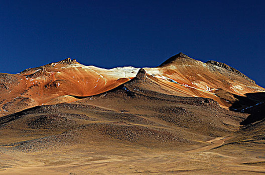 智利,泻湖,地区,彩色,山峦