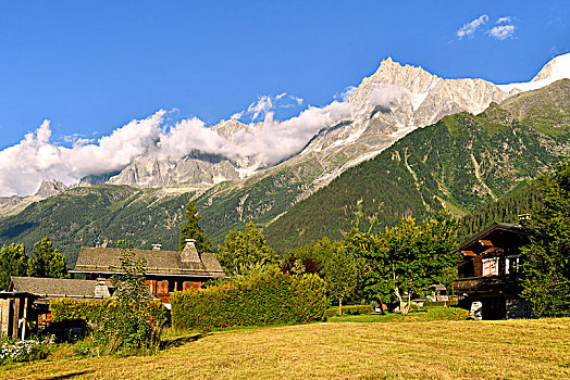 法国,上萨瓦省,夏蒙尼,勃朗峰,顶峰