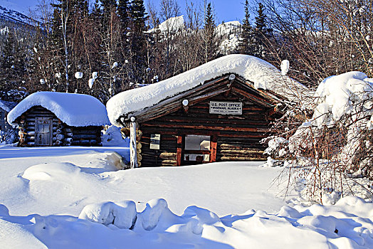 北美,美国,阿拉斯加,北方,公路,布鲁克斯山,木屋,木质,小屋