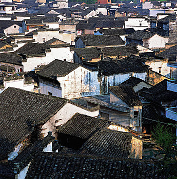 传统,中国,民俗,房子,城镇,安徽