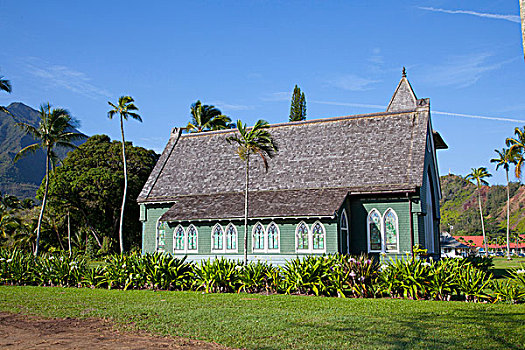 教堂,考艾岛,夏威夷