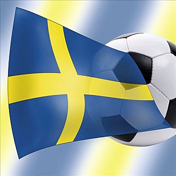 足球,瑞典,旗帜