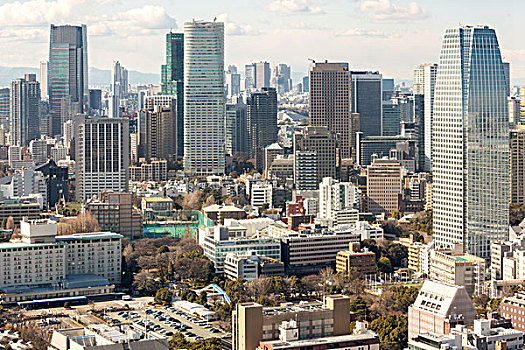 东京,天际线,市区