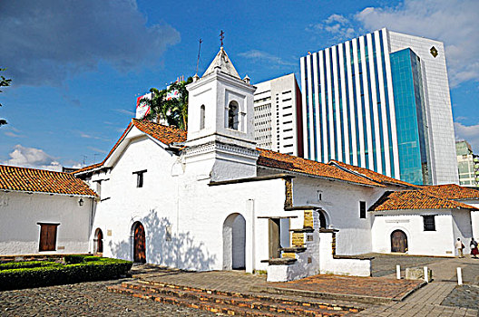 教堂,城镇,哥伦比亚,拉丁美洲,南美