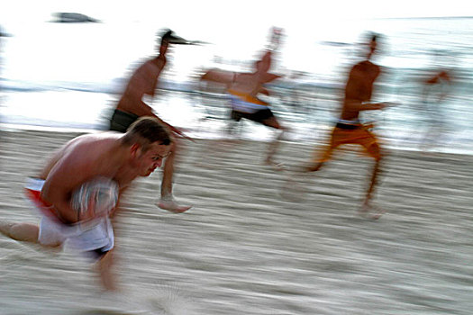 玩,橄榄球,克利夫顿海滩,开普敦,南非,五月,2003年