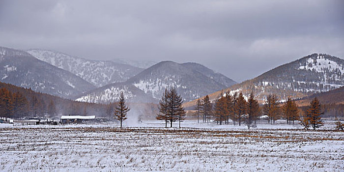 阿尔山雪景