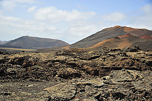 火山岩,风景,蒂玛法雅国家公园,兰索罗特岛,加纳利群岛,西班牙,欧洲