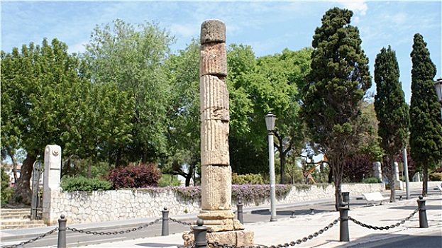柱子,老城,塔拉戈纳省