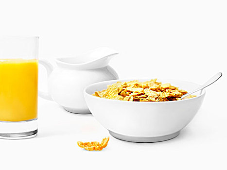 碗,粮食,玻璃,橙汁